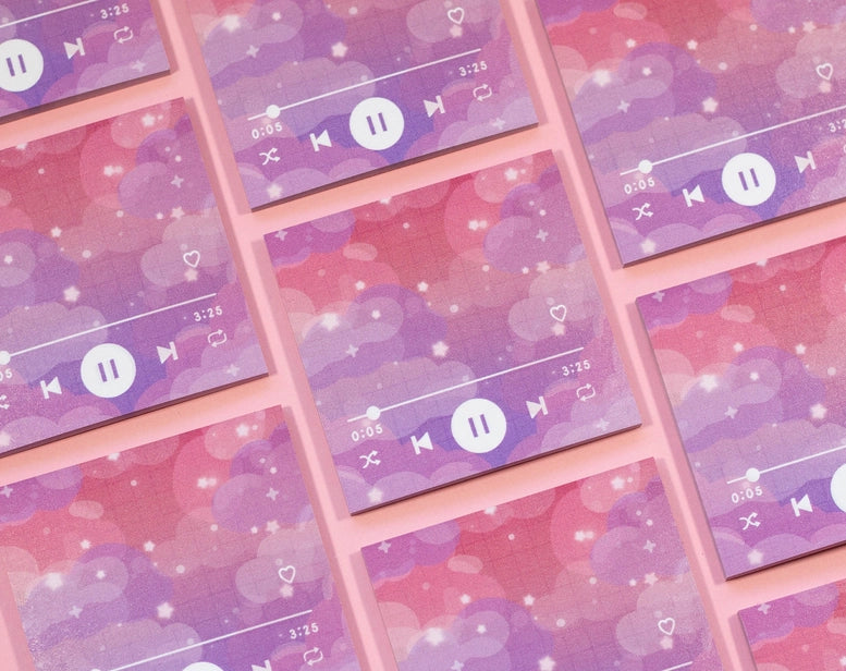 Music Player Sticky Notitieblok