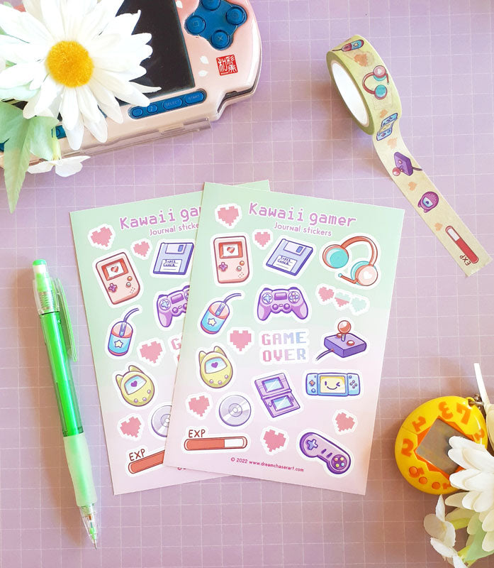 Kawaii Gamer Stickers